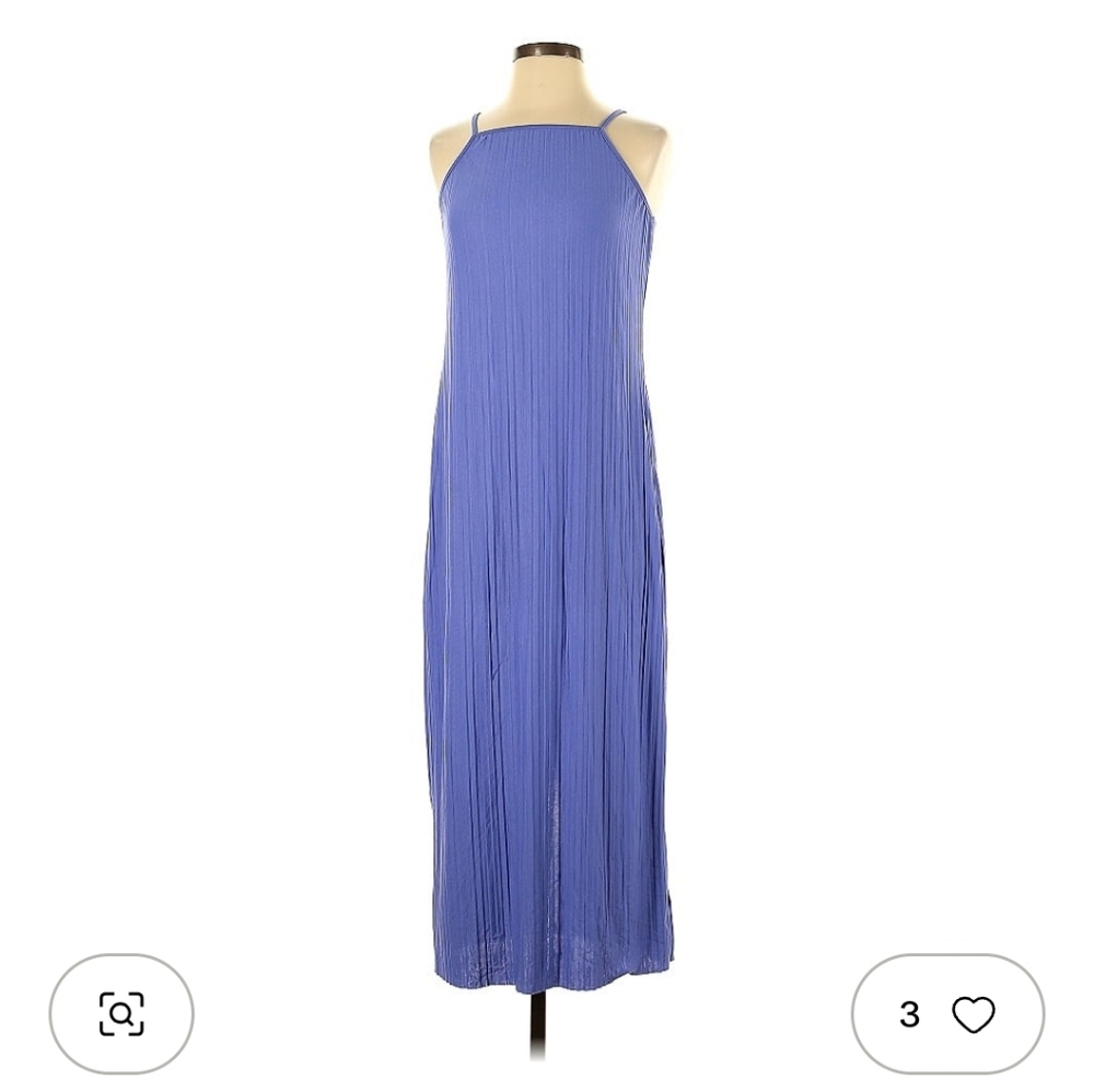 A New Day Periwinkle Pleated Maxi Dress
